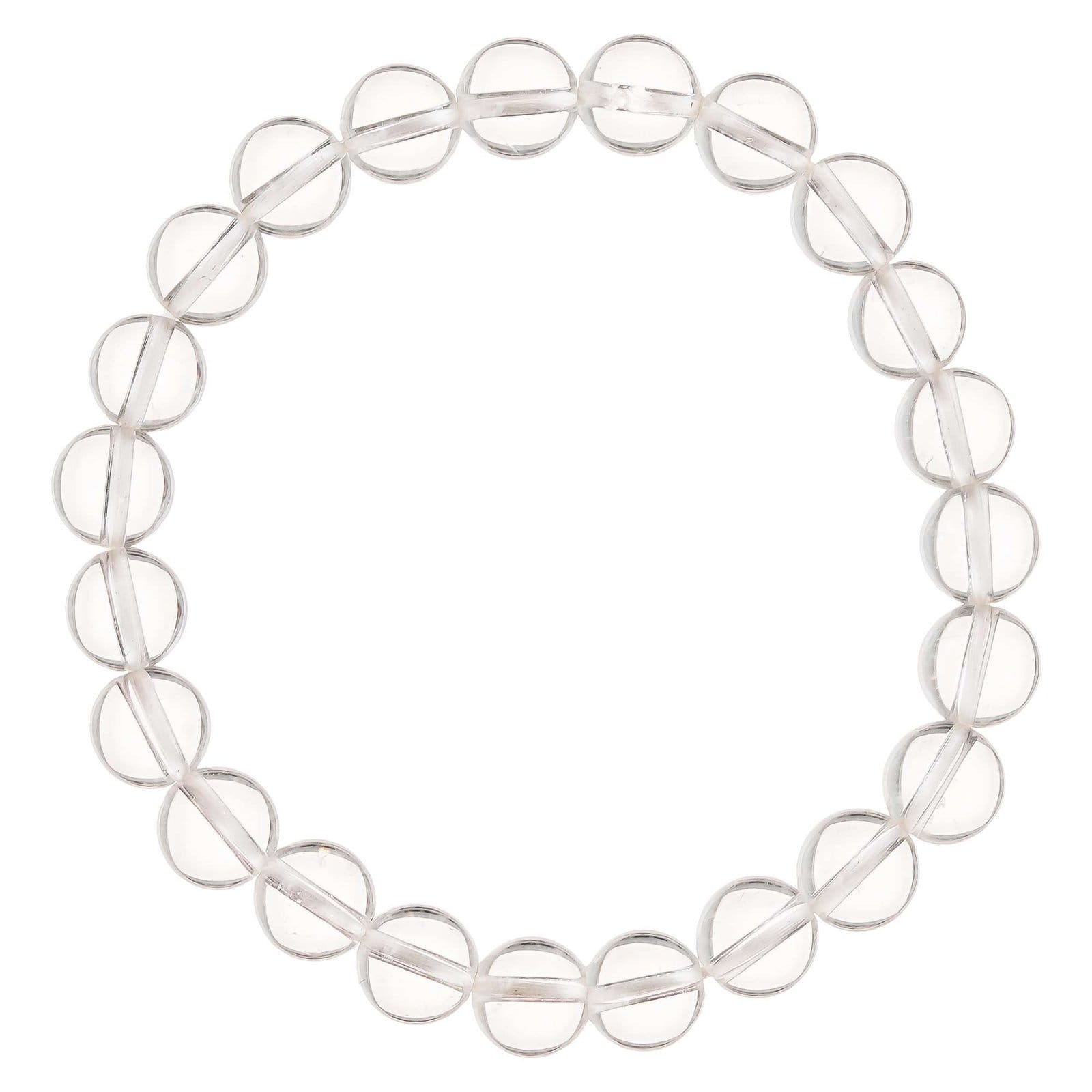 Clear Quartz Bracelet for Women Men's Gifts - Protection Healing Crystal Bracelet - 8mm Gemstone Beaded Adjustable